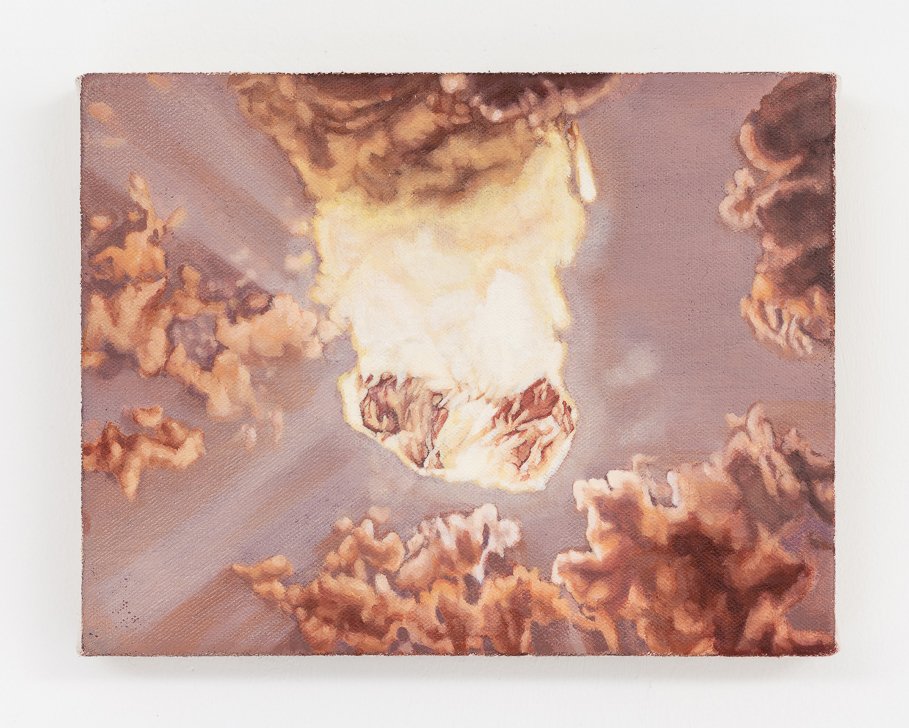  ‘Meteor falling to Earth’, oil on canvas, 18 x 14cm, 2021 