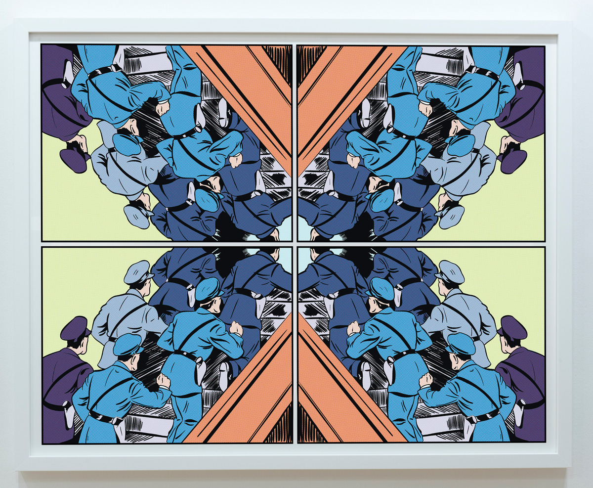 Cop Kaleidoscope (2016) 33" x 36"