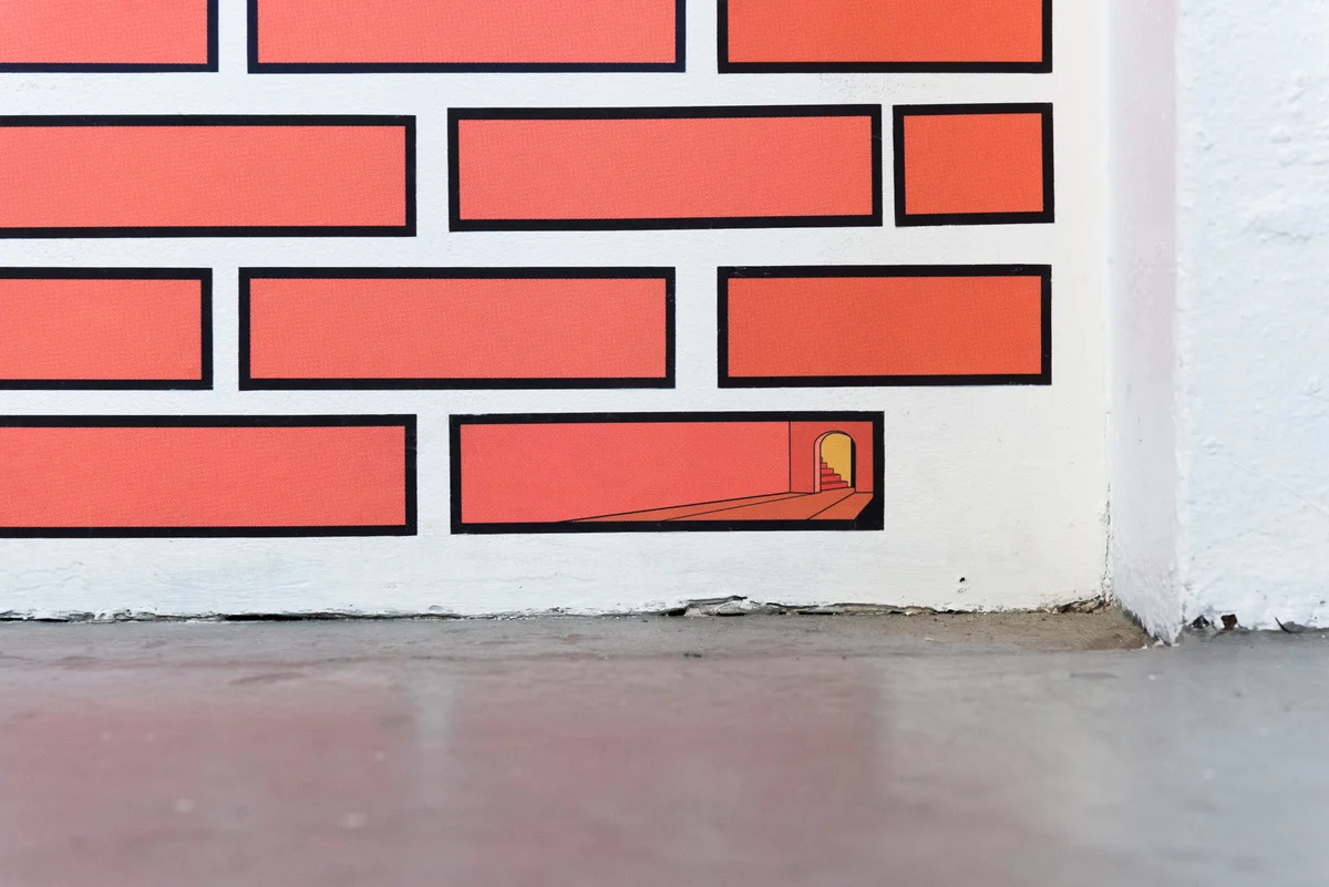 “ Without Stones There is No Arch ” (2018) detail 119" x 84" from “Entrances and Exits” InLiquid Gallery, Crane Art Center