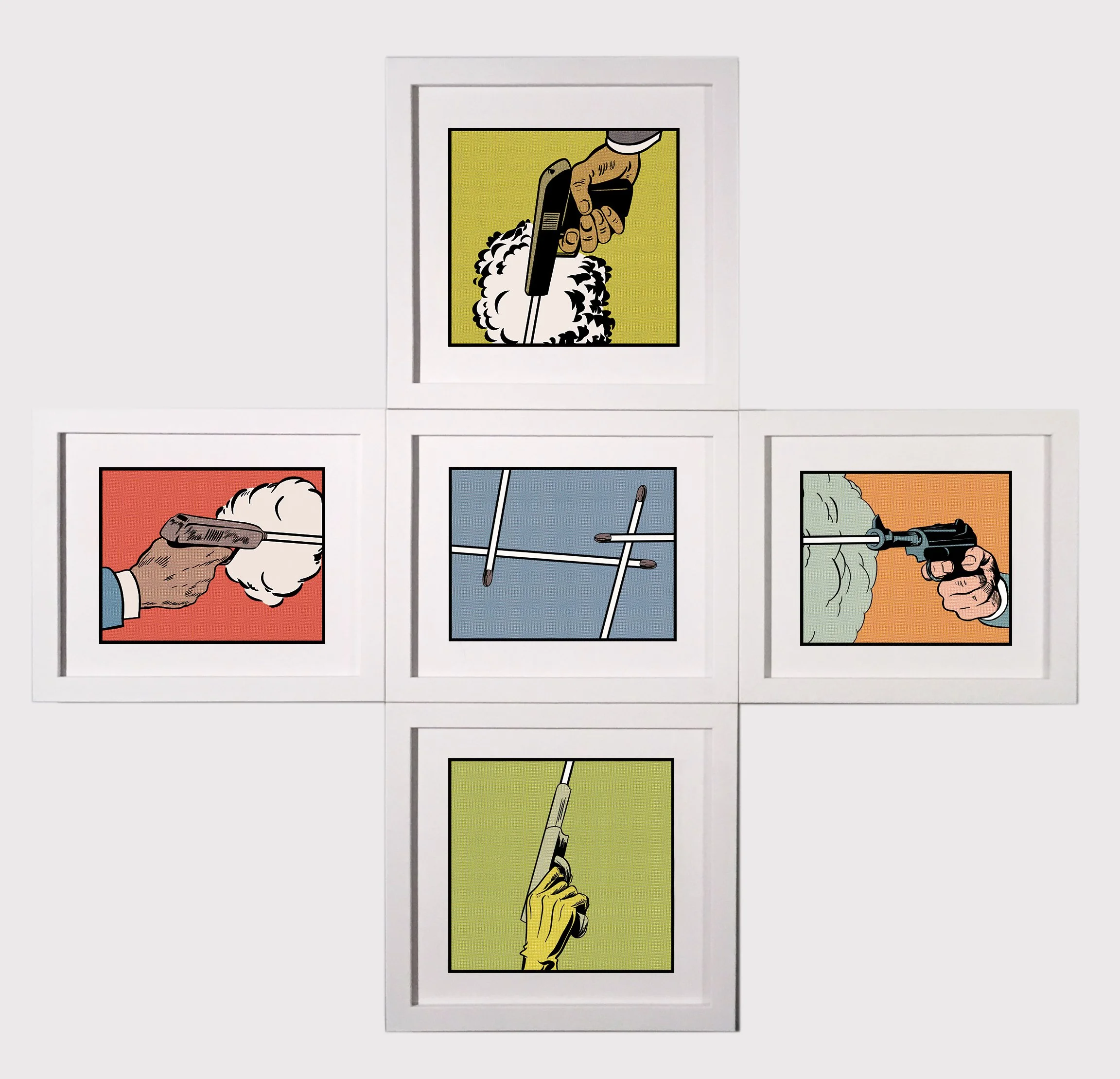   Bullet Trajectory Composition 4  (2022) 29” x 30” 