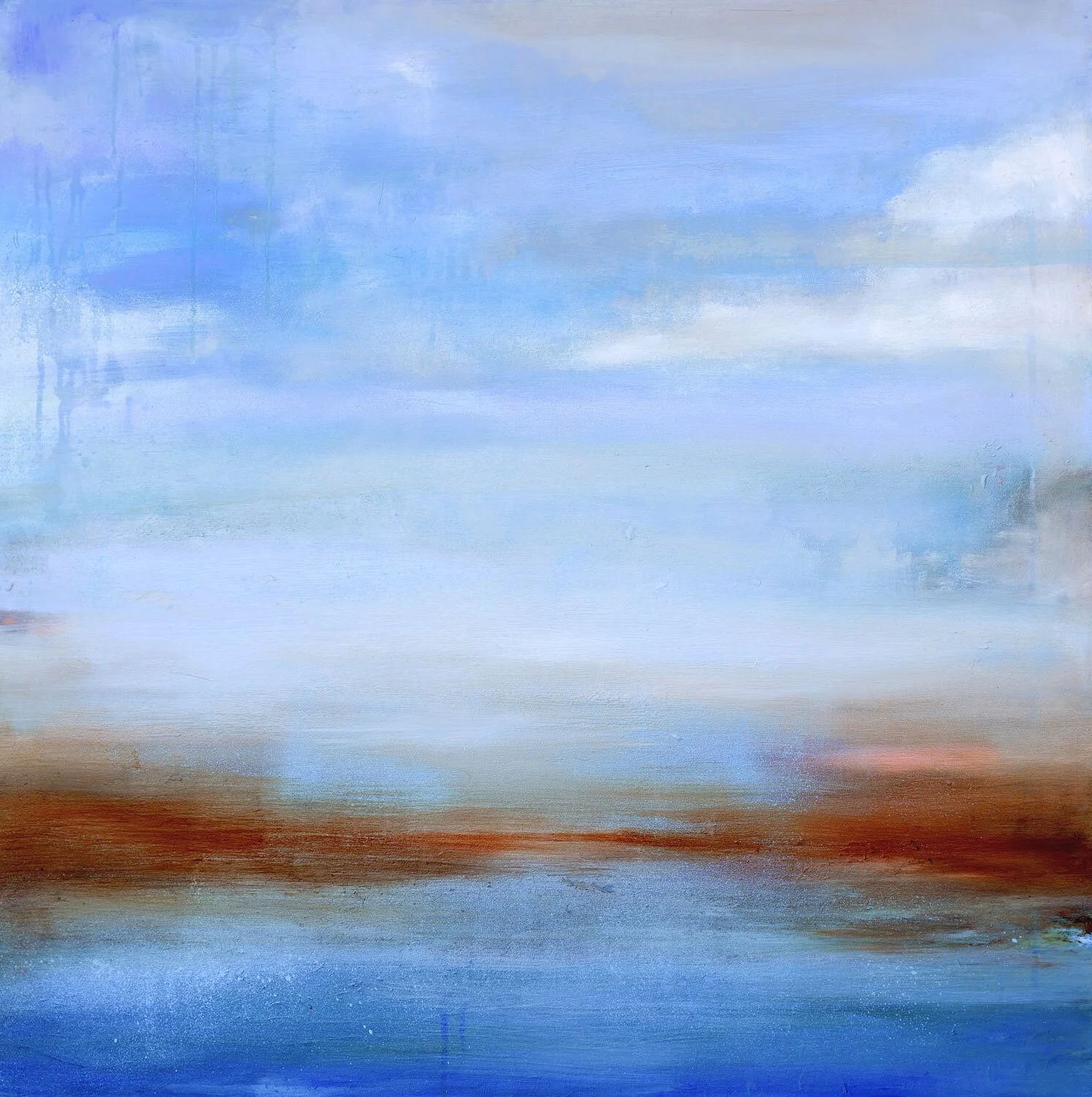 ALTRI CIELI 2021 N 1° 44' 53'' O 71° 13' 15'',  Oil and acrilic on panel, 2020, cm 80x80