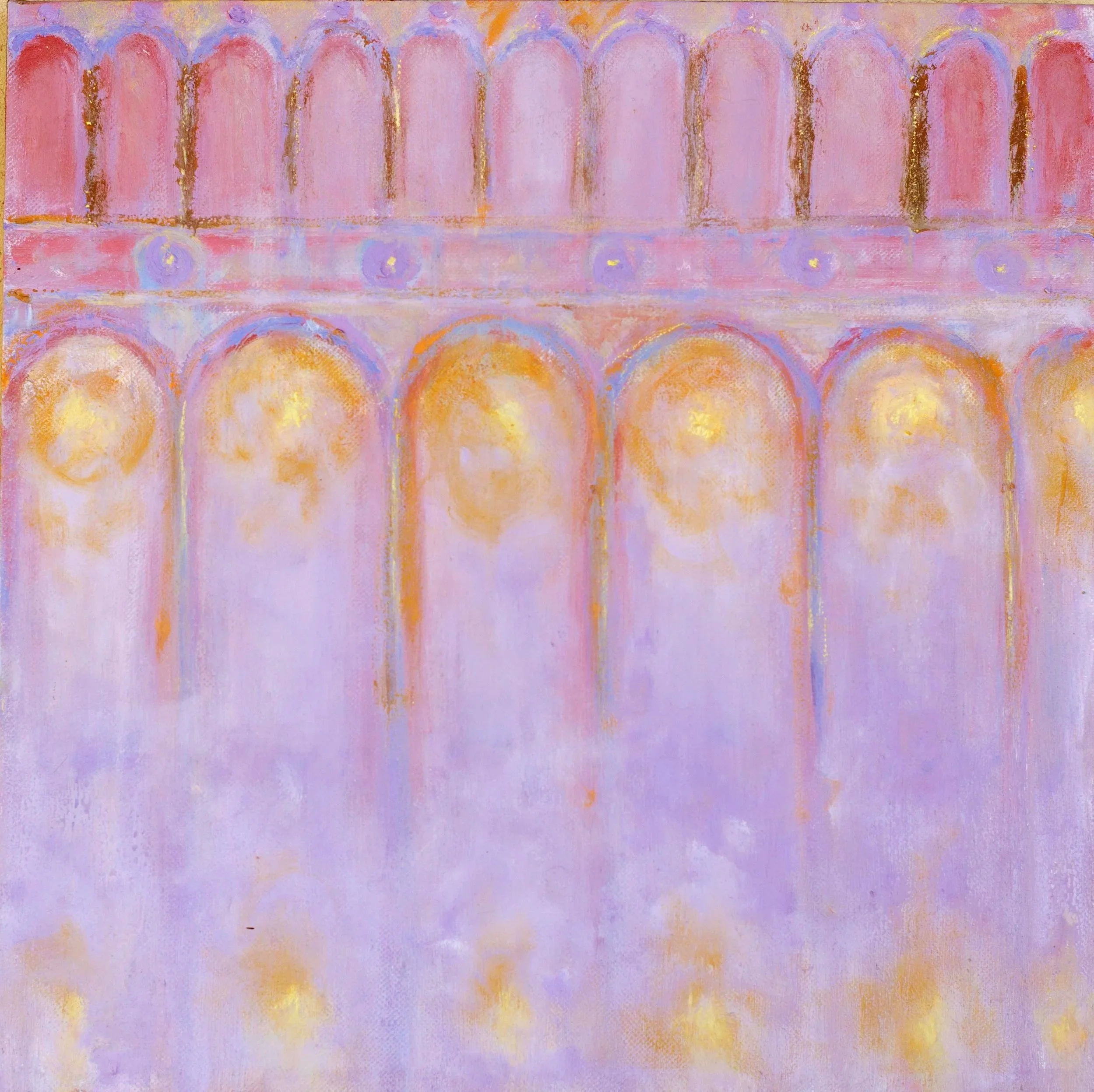 PROCURATIE 16325, oil and metal on linen, cm 40x40, 2025