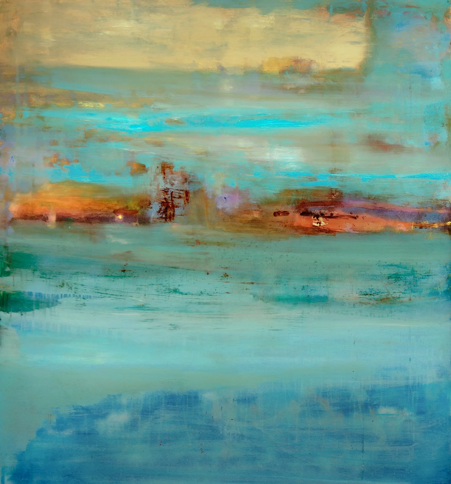 ALTRI CIELI N 45° 23' 11'' E 12° 15' 22'', Oil and acrilic on panel, 2020, cm 112x104