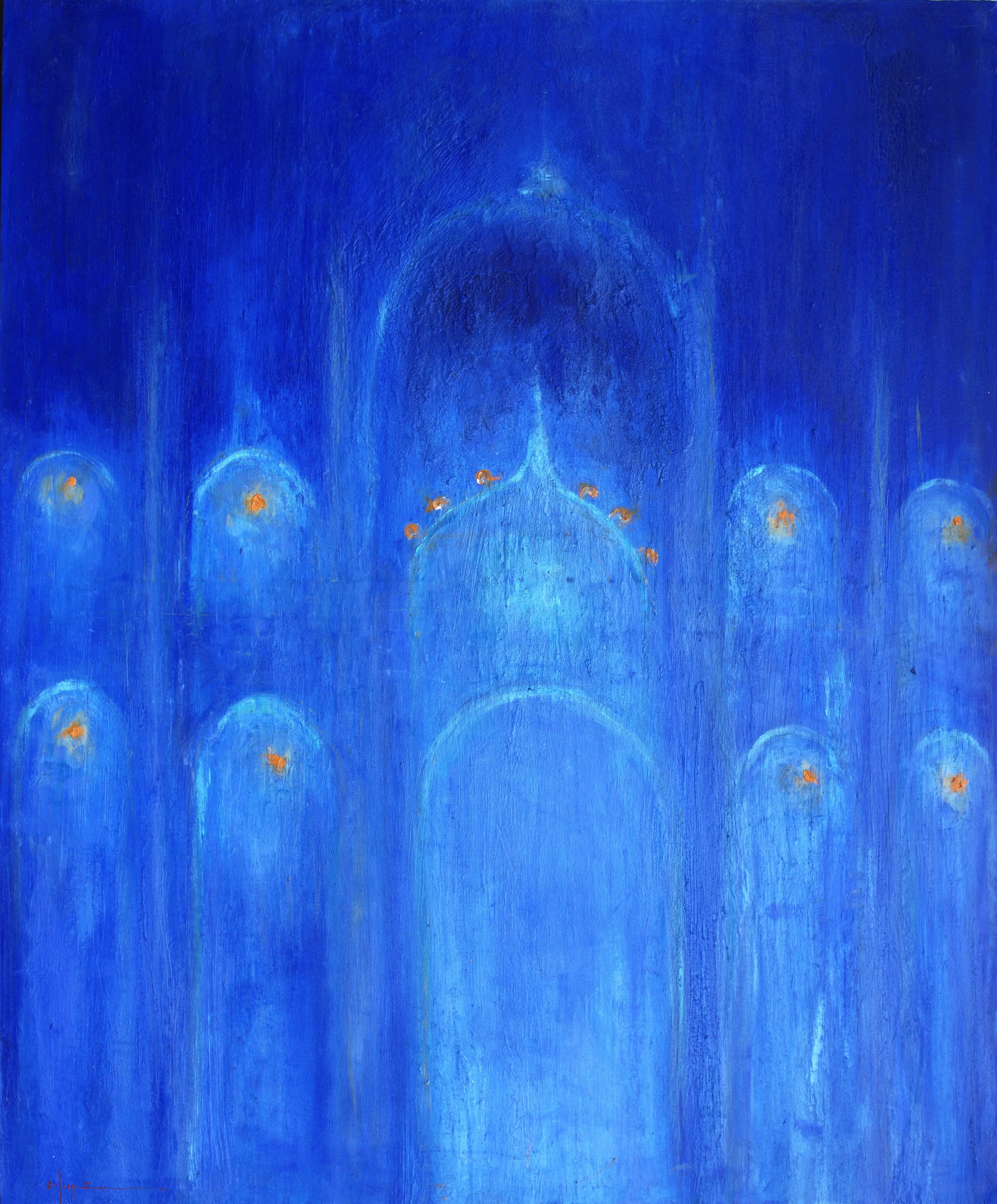 DOME 25925, Oil on linen, cm 103x85OIL ON LINEN, CM 103X85, 2025, private collection, Italy