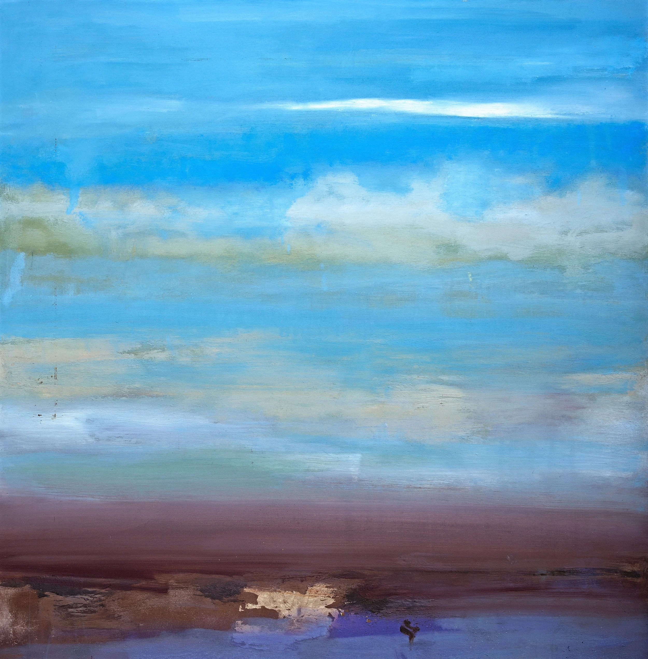 ALTRI CIELI N 45° 23' 13'' E 12° 15' 27'', Oil and acrilic on panel, 2020, cm 106x104