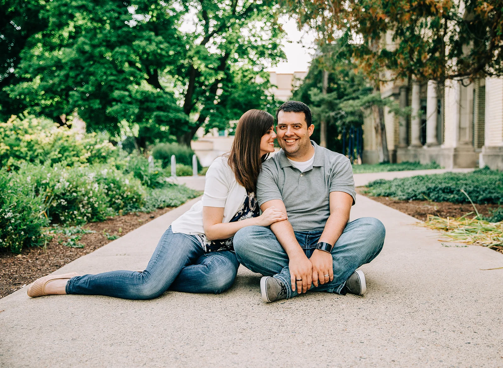 Non-cheesy engagement pictures with relaxed and natural posing by professional engagement photographer Bella Alder in Logan, Utah on the Utah State University campus. #bellaalderphoto #engagements #ldsengagements #engagementsession #engagementphotographer #ldsphotographer #loganutahphotographer