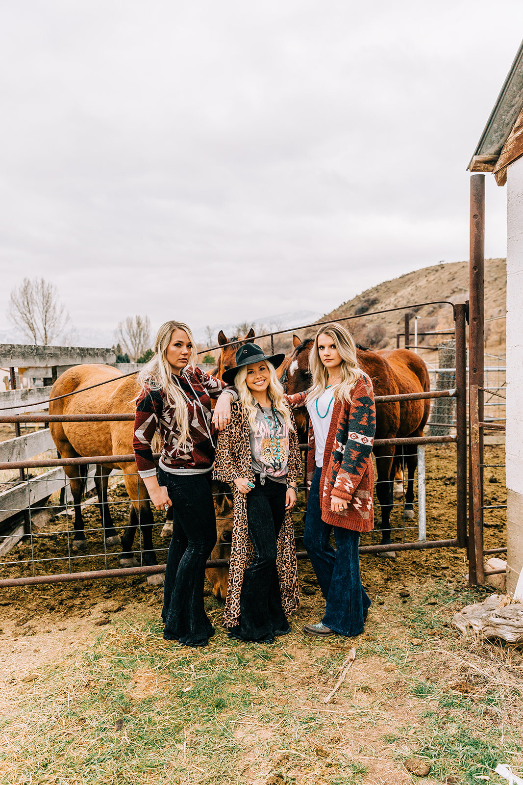  best friends cardigans dusters leopard native prints accent jewelry long hairstyles hair and makeup inspiration country style professional photographers in utah commercial photographers in utah horses wild rag boutique commercial photography product