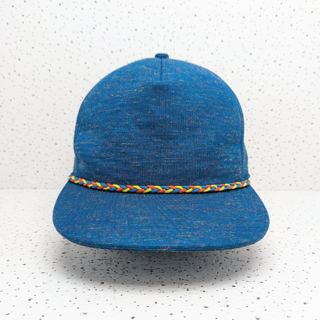 LIN79 Chapeau country western paille bleu/blanc UNISEXE