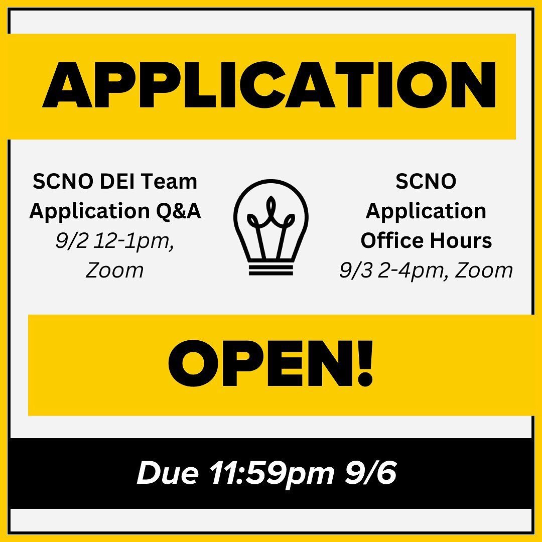 APPS ARE OPEN!! visit the link in bio for the application and check our story for zoom links for the DEI Q&amp;A and office hours