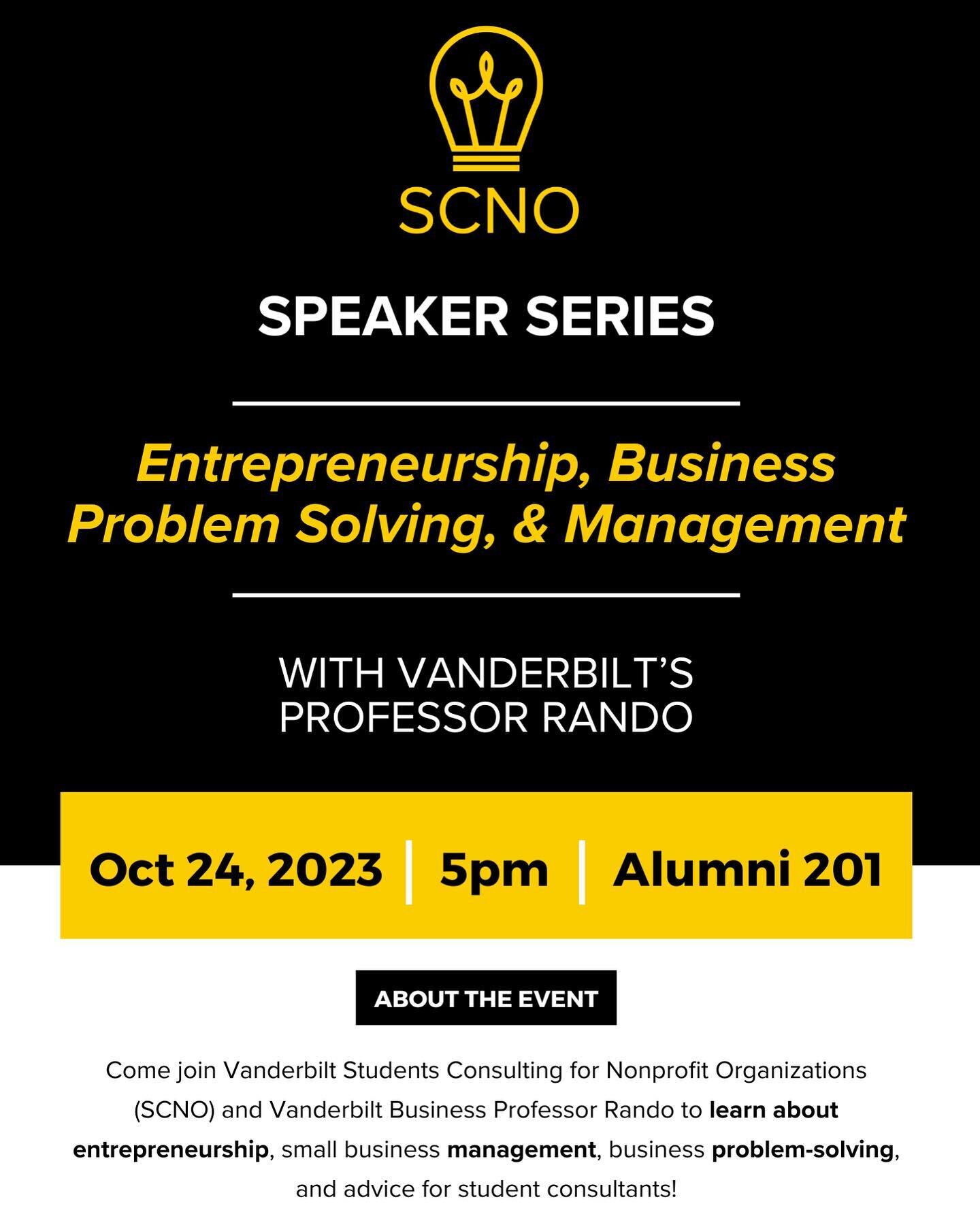 📣📣📣 Join us on Oct 24 to hear some invaluable advice about entrepreneurship, business problem solving, and management!!
