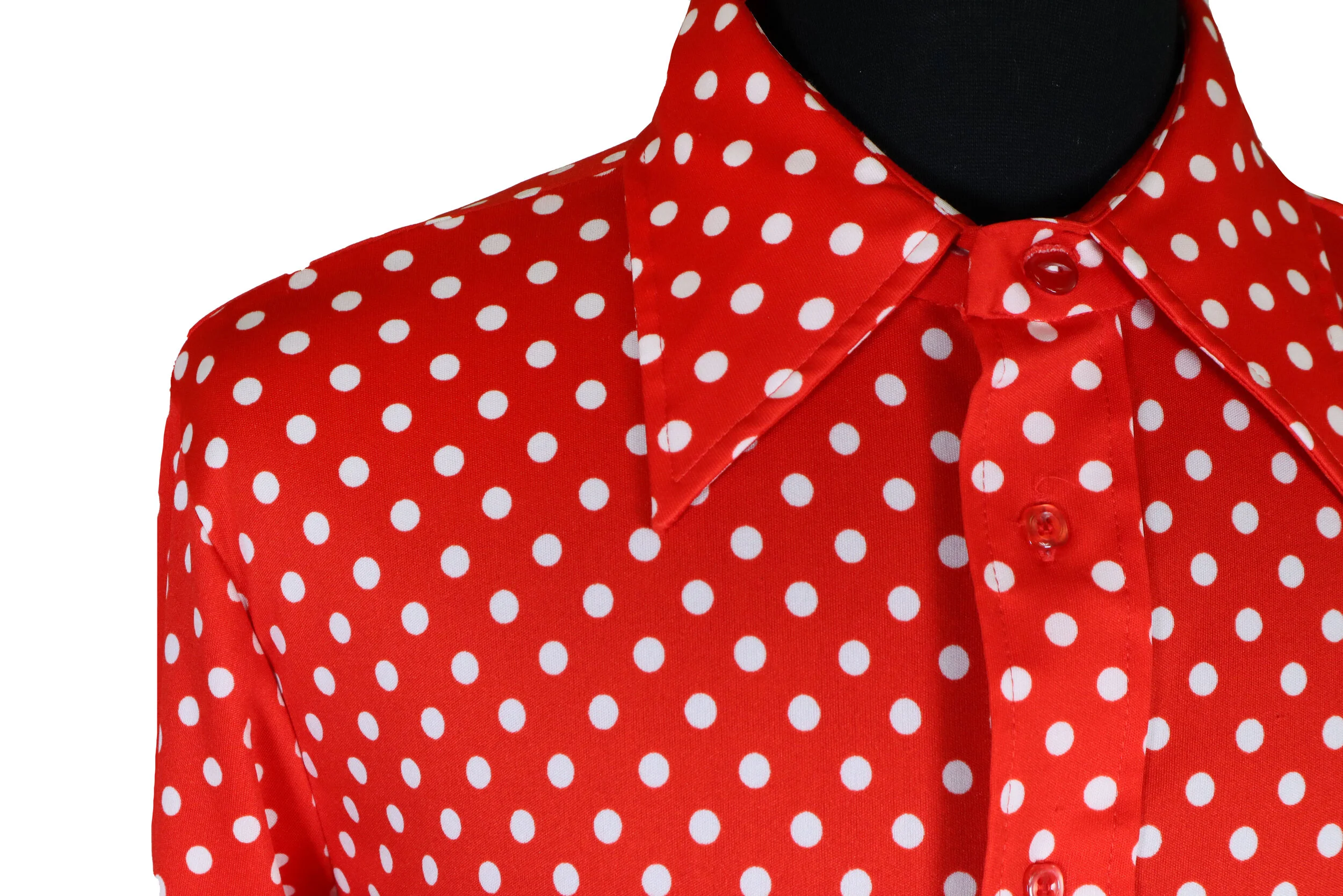 White Polka Dot Shirt — Rose Costumes