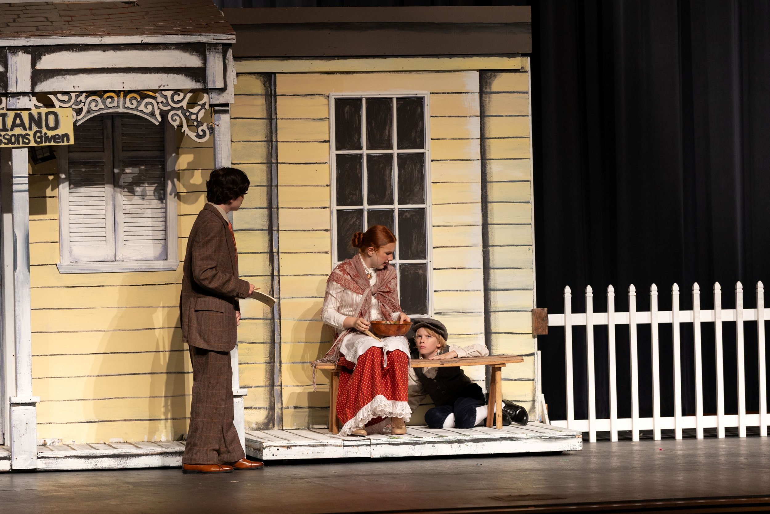Harold Hill Mrs. Paroo Winthrop Onstage.jpg