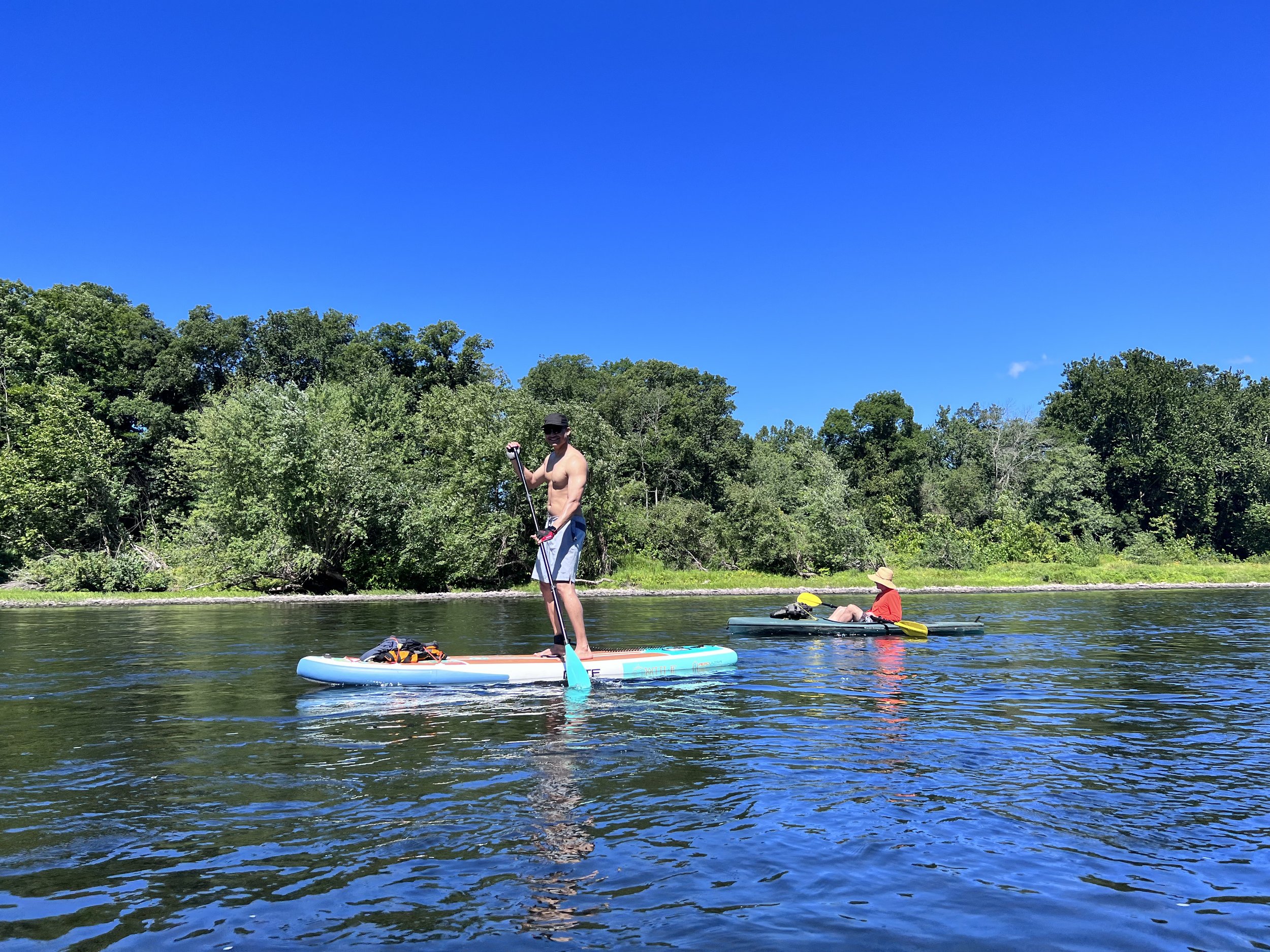 Paddleboarding on the Delaware River