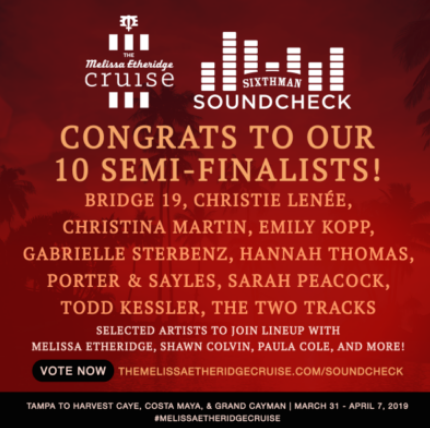 The Melissa Etheridge Cruise - TOP 10 Semi-Finalist