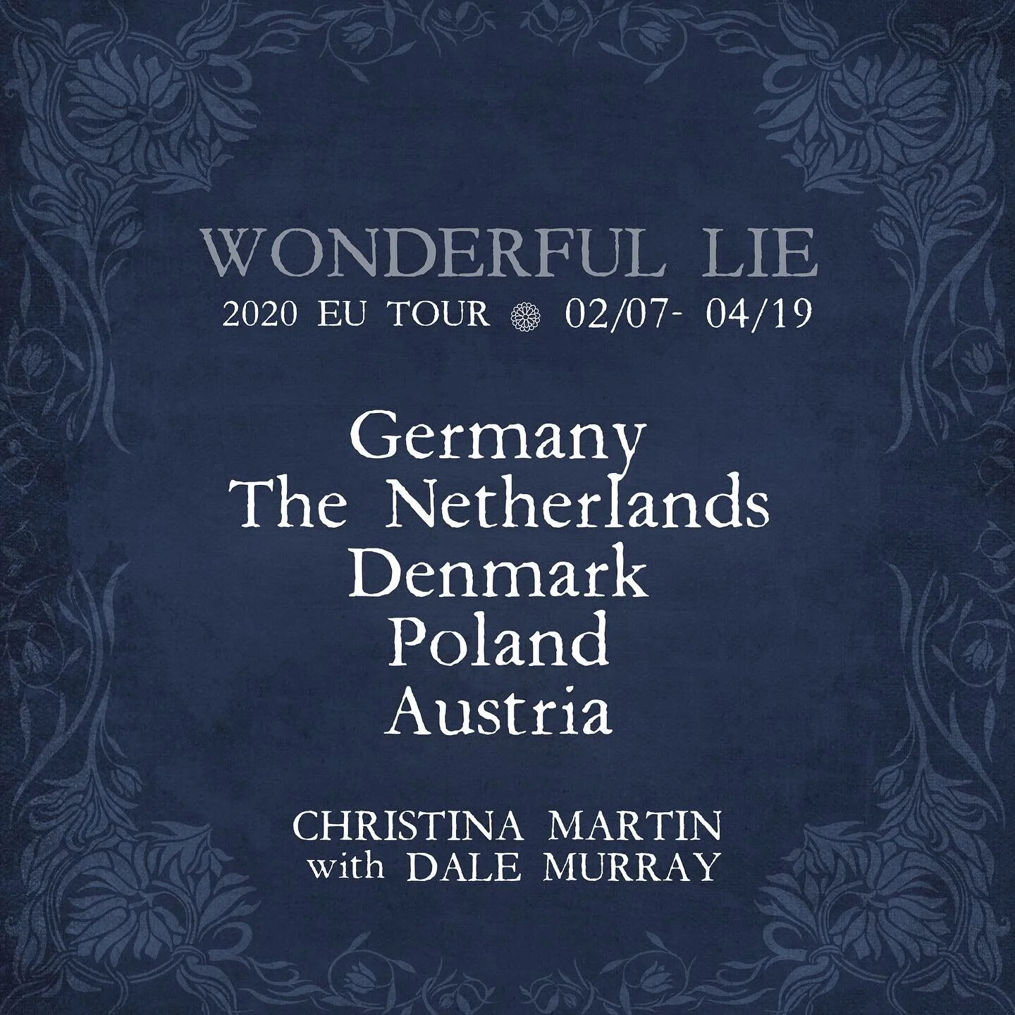EUROPE 2020 TOUR DATES