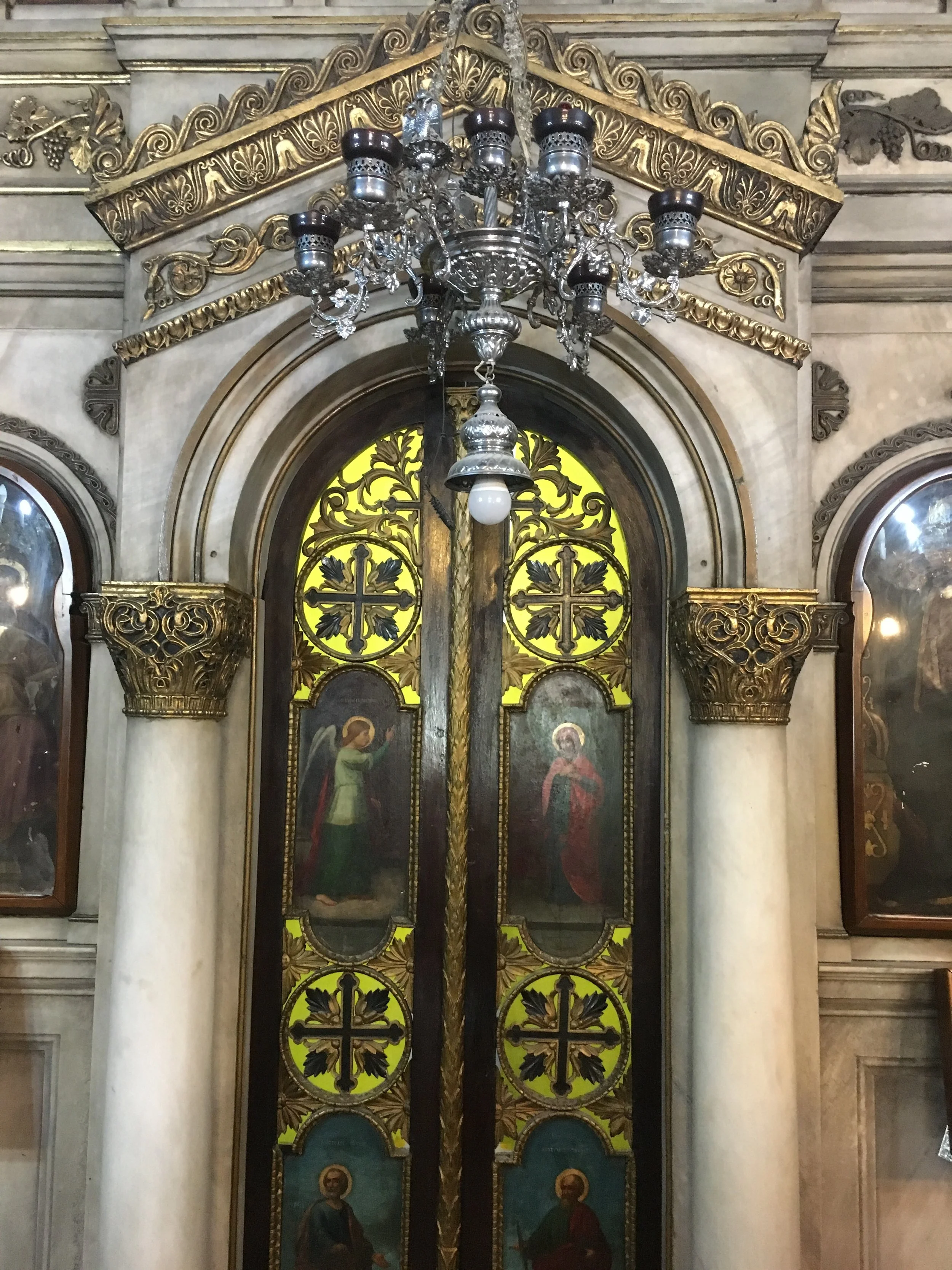 Byzantine Church Details in Athens Greece