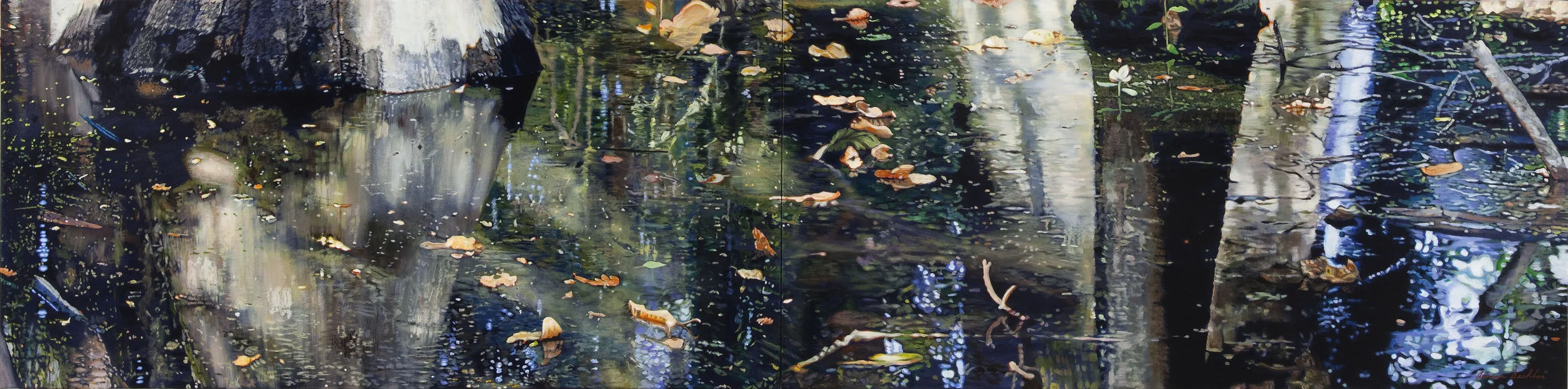 Water’s Edge III , acrylic, 24” x 96”, 2010