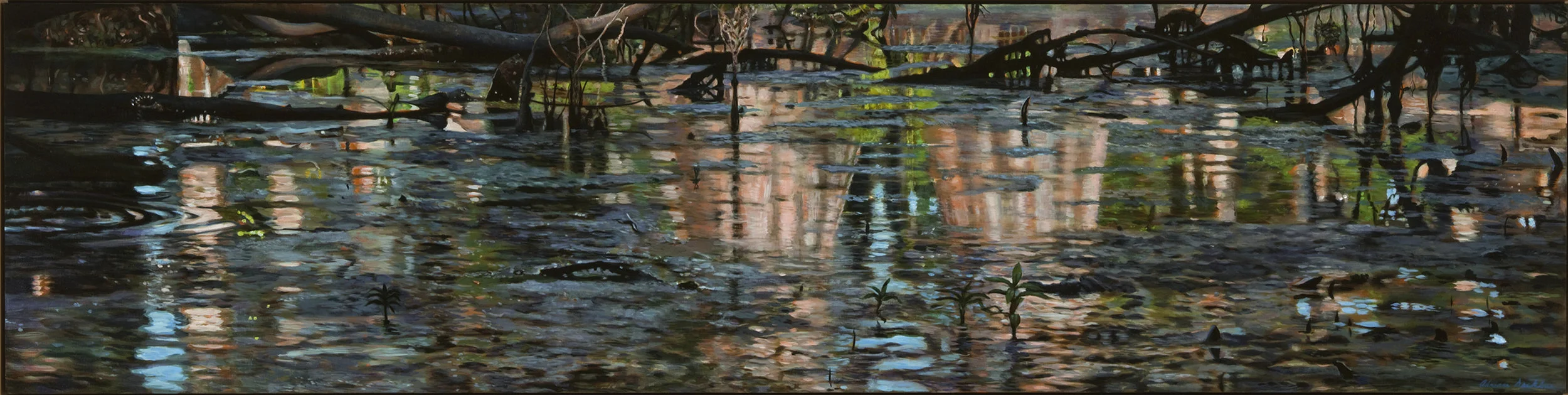 Emergence , acrylic, 24” x 96”, 2013