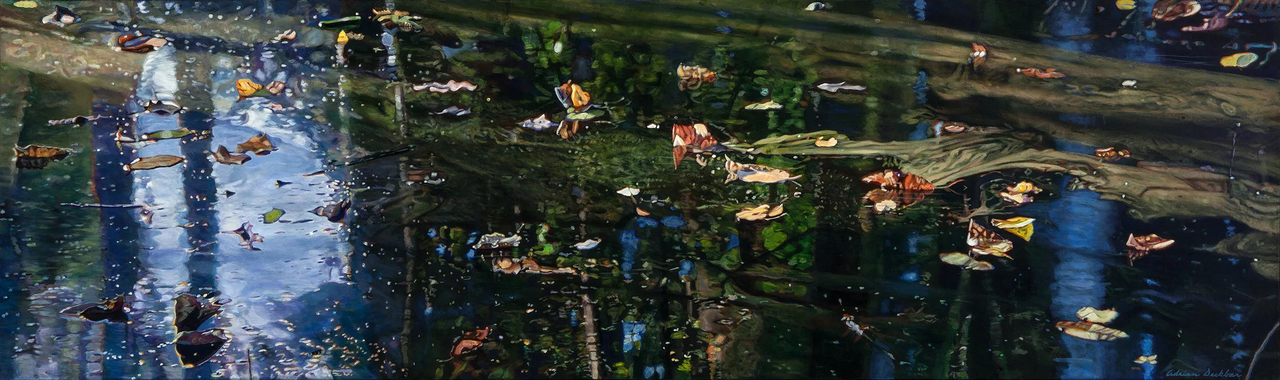 Surface Depth V , acrylic, 24” x 80”, 2013