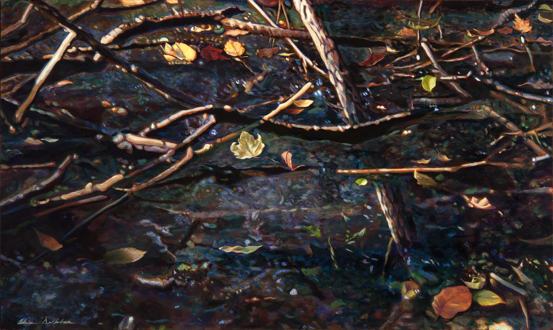 Undertow , acrylic, 36” x 60”, 2016