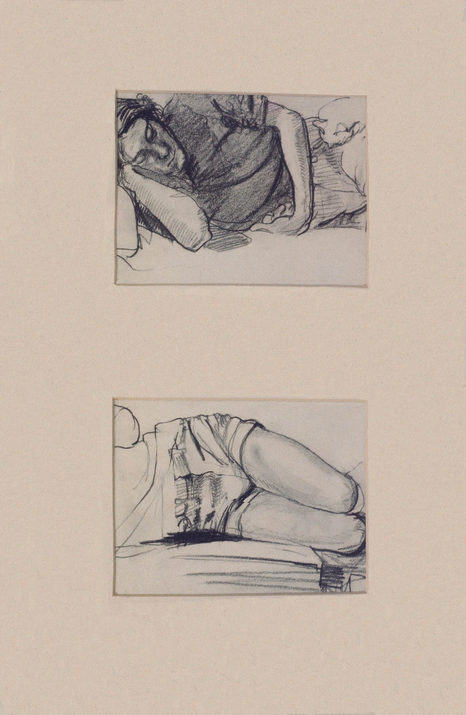 David Sleeping , graphite, 15” x 8”, 1971