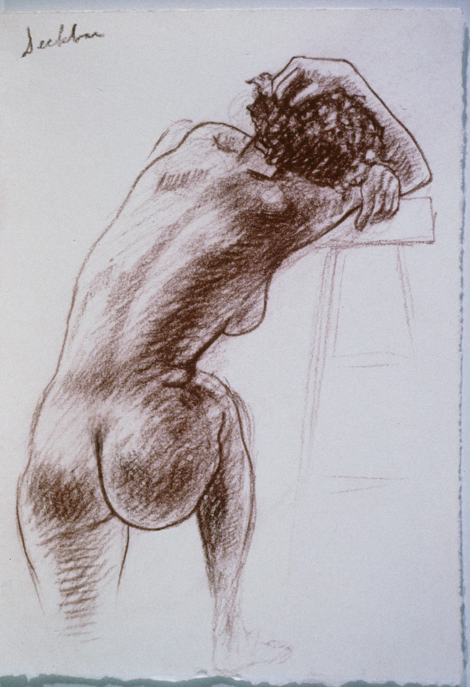 Life Drawing , conté, 9” x 6”, 1993