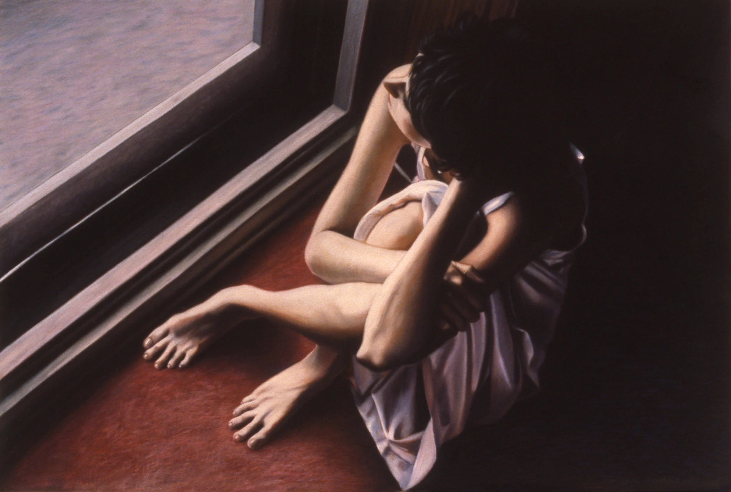 Figure in Window , pastel, 29” x 41”, 1988