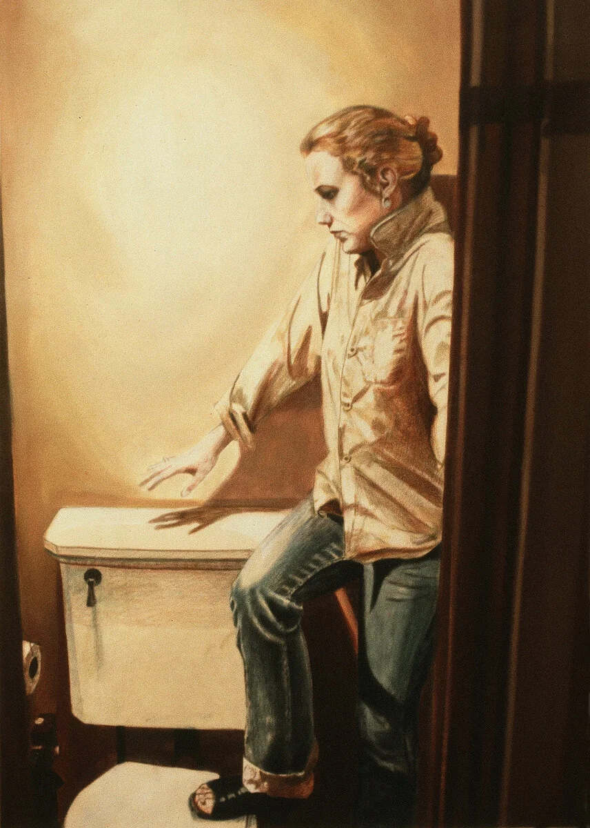 Kidnap! VII , oil wash with prismacolor pencil, 33” x 21”, 1979