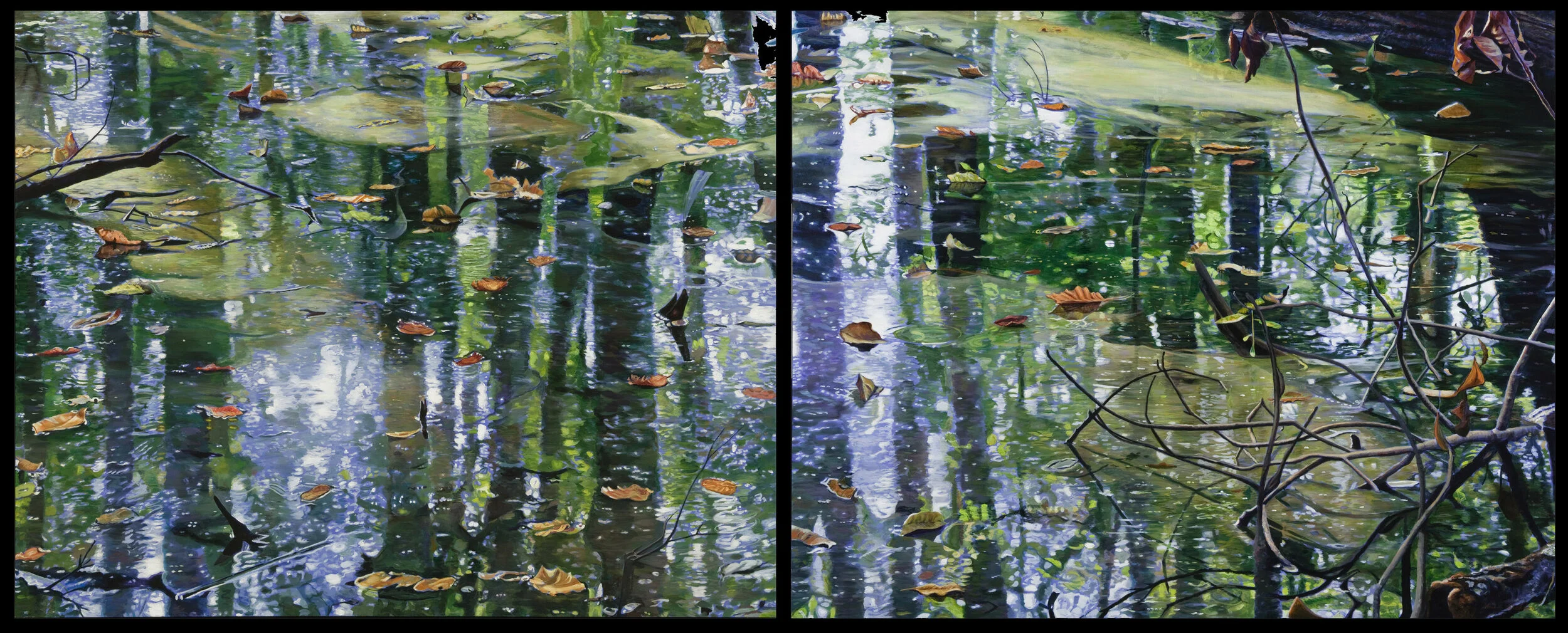 Water's Edge I and II, 48” x 122"