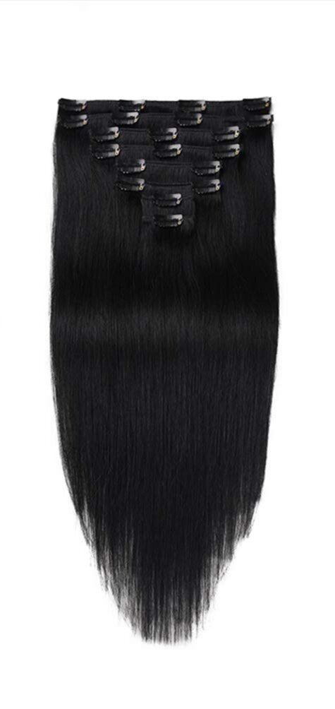Black Straight Clip-in Extensions