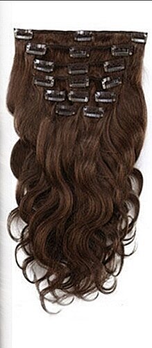 Brown Wavy Clip-in Extensions
