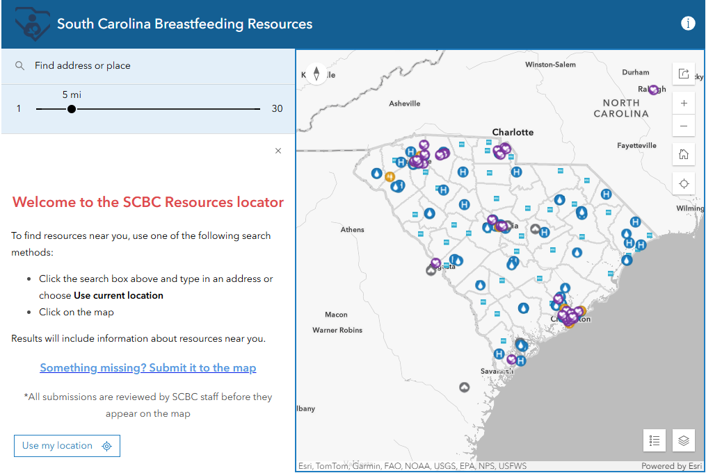 Local lactation resources