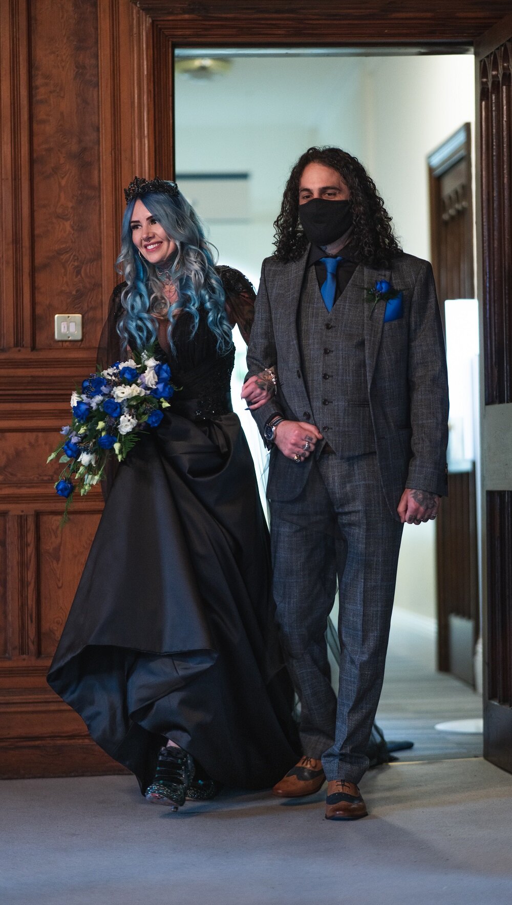 Legend Bridal benj_and_crystal_Gothic bride entrance.JPG