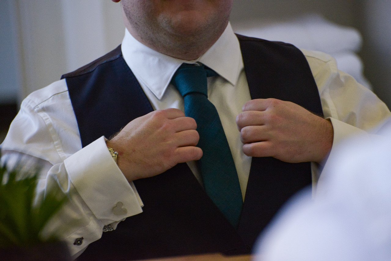 Teal Groom Waistcoat Tie.jpeg