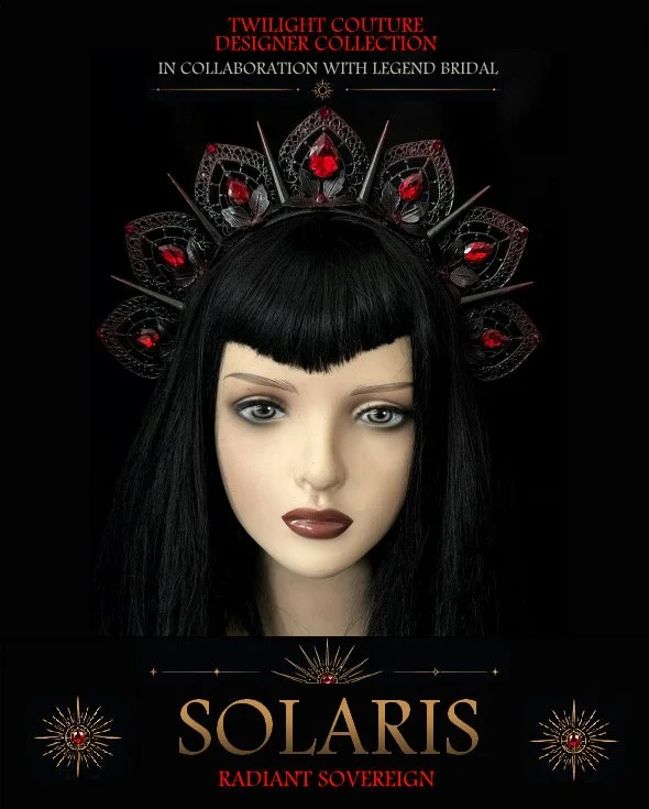Solaris Gothic Crystal Bridal Crown