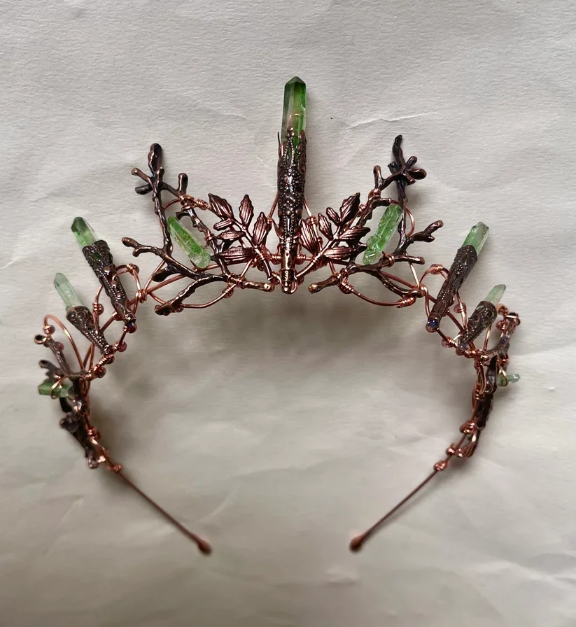Verdant Indie Quartz Woodland Crown