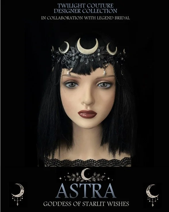 Astra, celestial moon bridal tiara