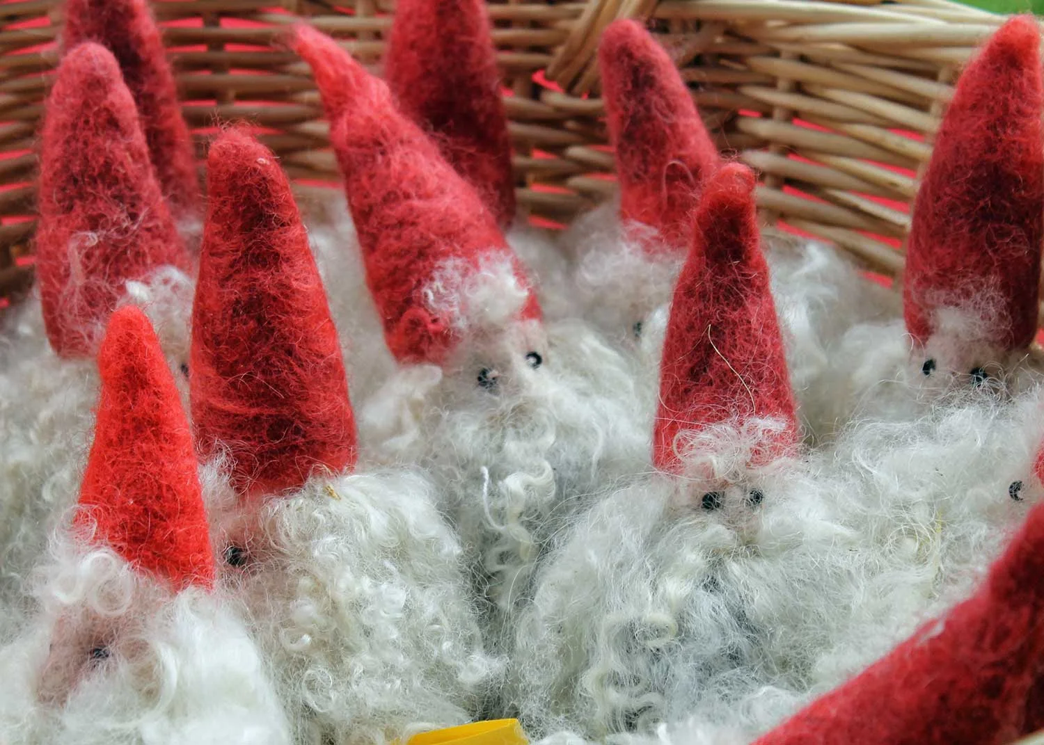 Wool felted gnomes