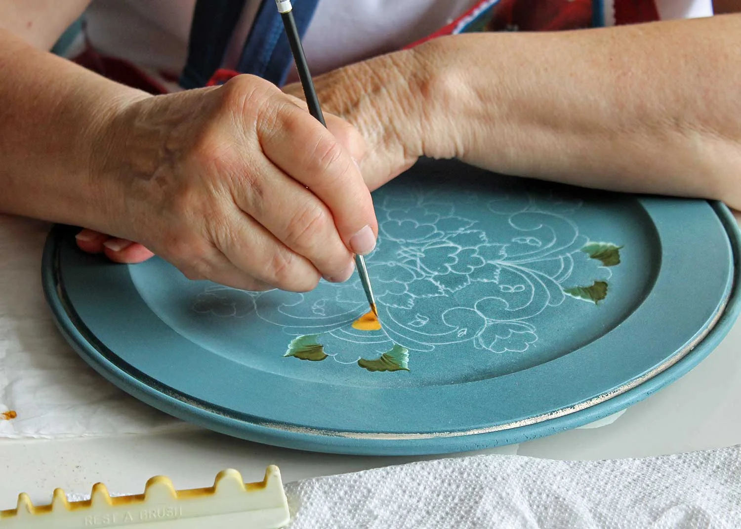 Preparation for rosemaling
