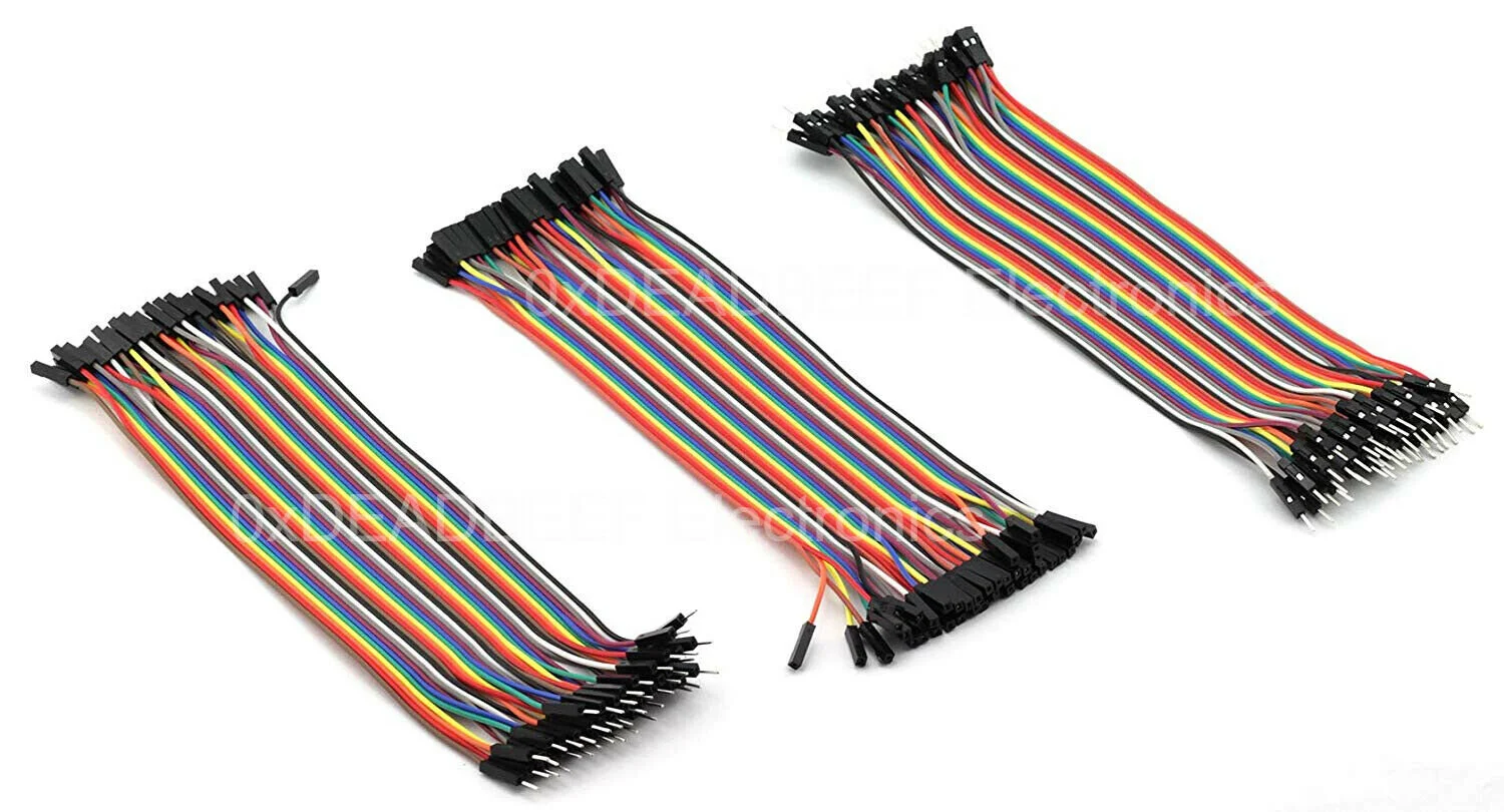 40 x Jumper Leads Male to Male Breadboard Arduino Wires Prototyping 300mm