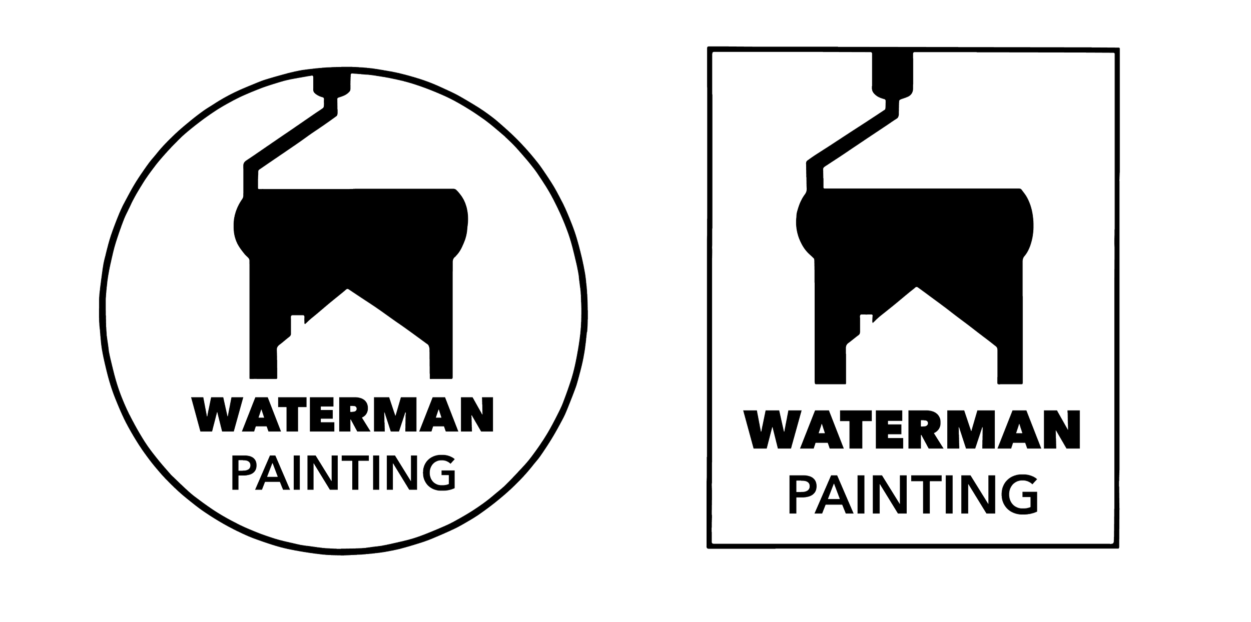 Logo concepts for Waterman Painting - my dad’s residential and commercial painting business (Davenport, IA)