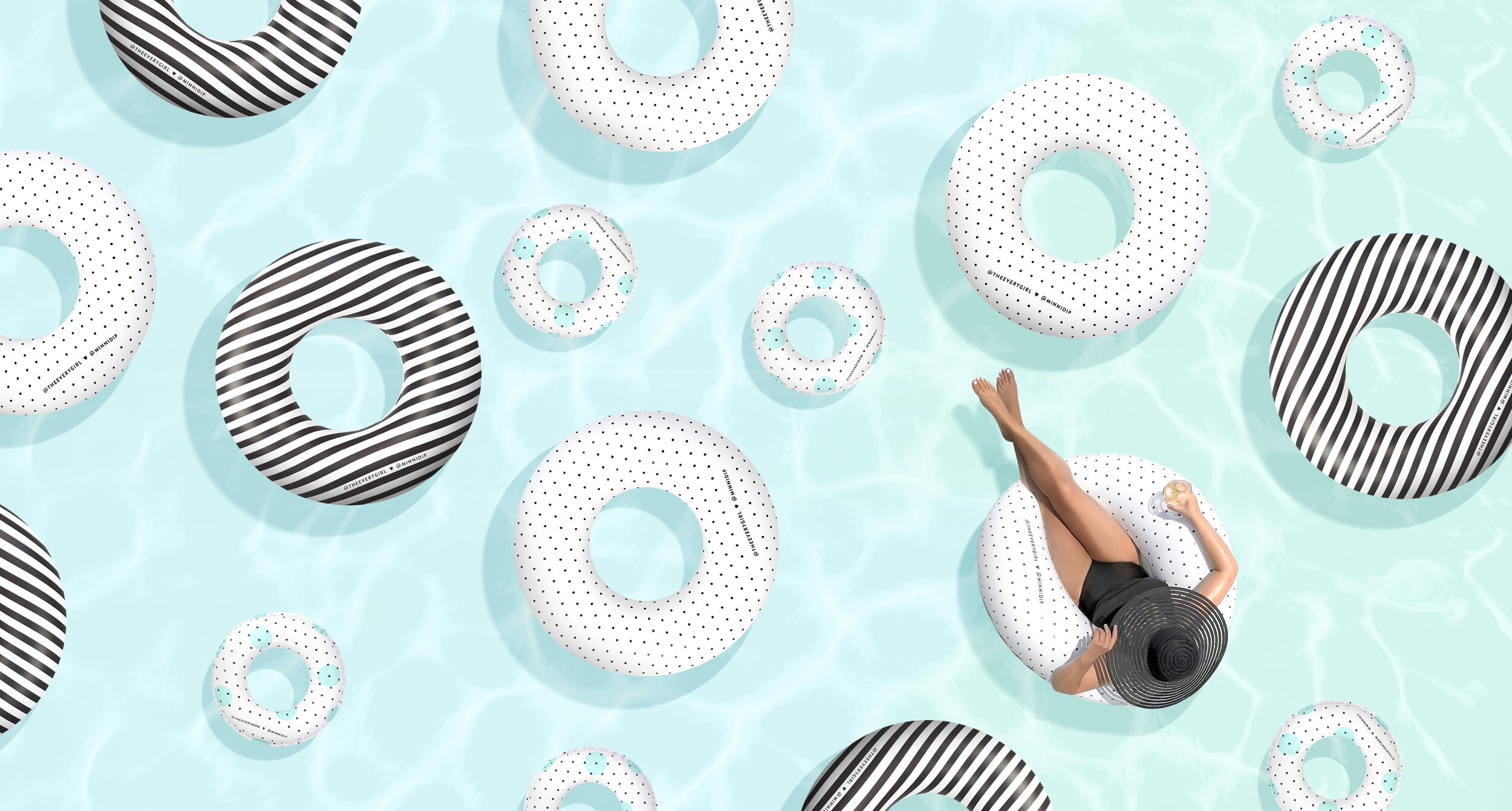 the MINNIDIP x EVERYMOM Ring Float — MINNIDIP LUXE INFLATABLE POOLS BY LA  VACA