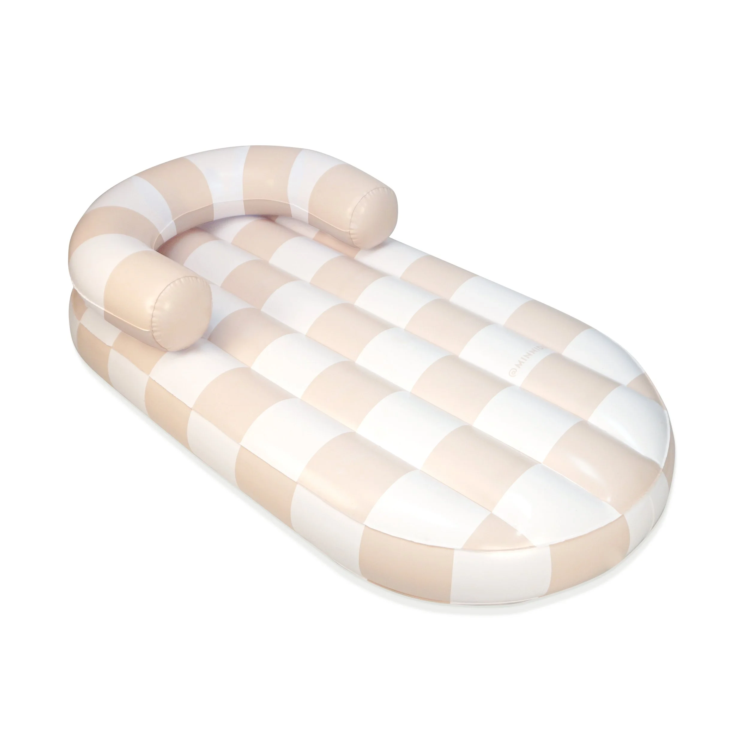 the ARCHED CHECKER Luxe Inflatable Chaise Lounger — MINNIDIP LUXE