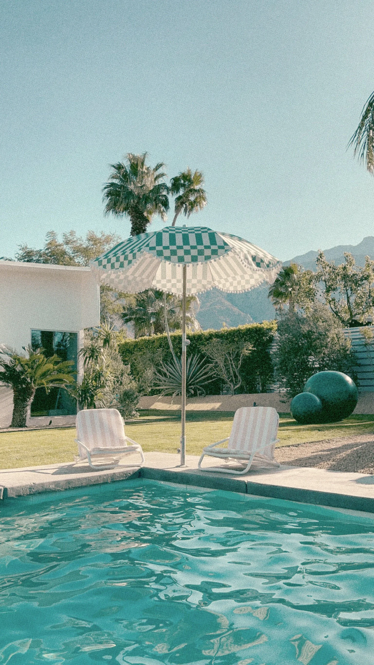 the CHECKER CABANA STRIPE Beach Chair — MINNIDIP LUXE INFLATABLE POOLS