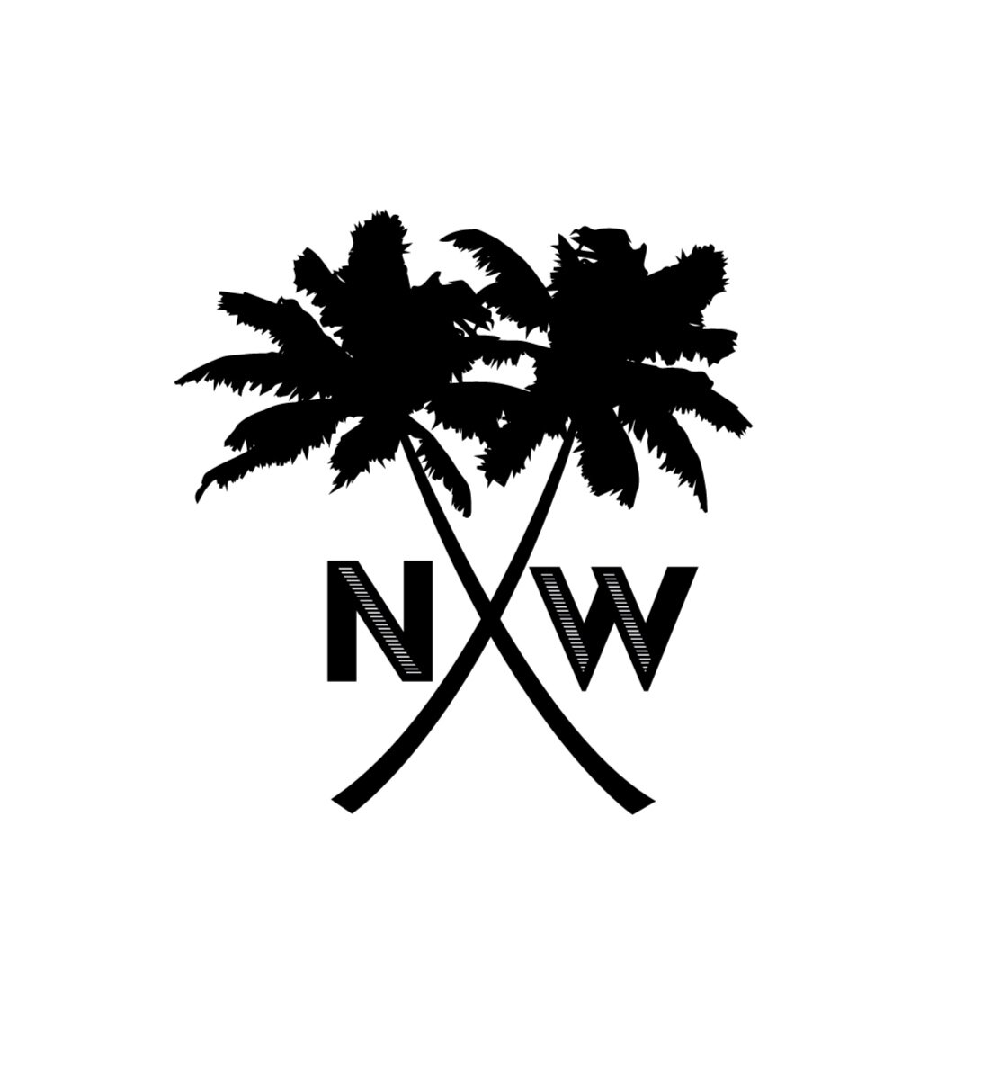Logo icon for a social ultimate frisbee team, The North West Palms. California transplants living and playing in the Pacific North West.
