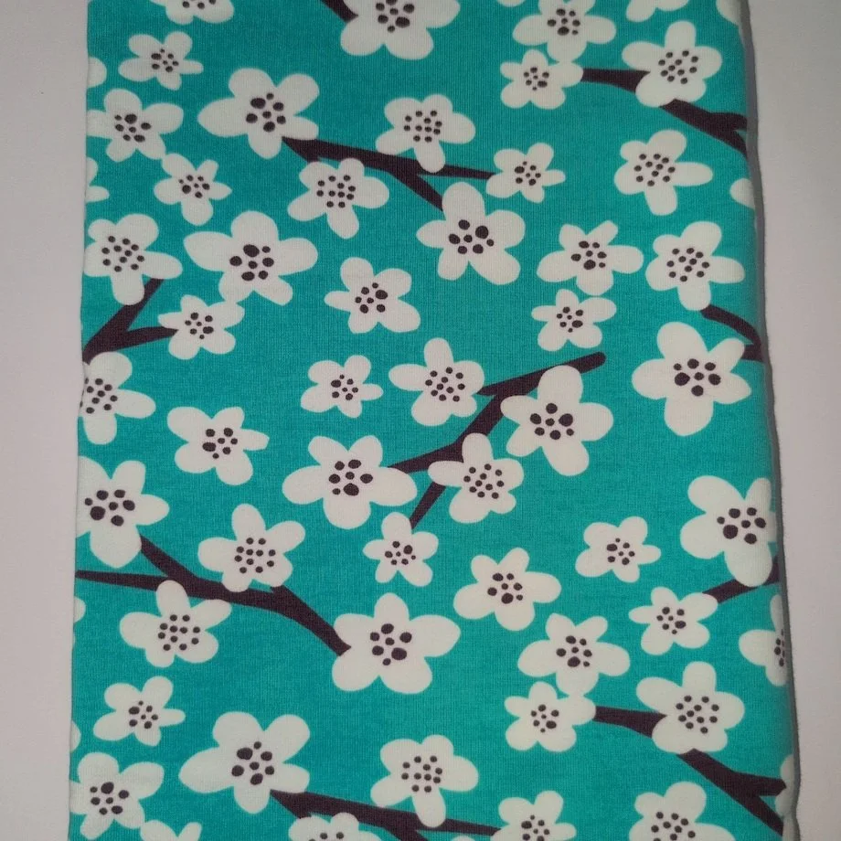 Lucille Avenue Moisture Lock Teal Cherry Blossum towel for curly hair.jpg
