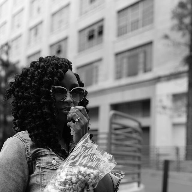 When she enters the room, the room is never the same.
#blackgirlmagic #la #melanin #wifematerial #sunglasses #hollywood #instablackandwhite #popcorn #614photographer