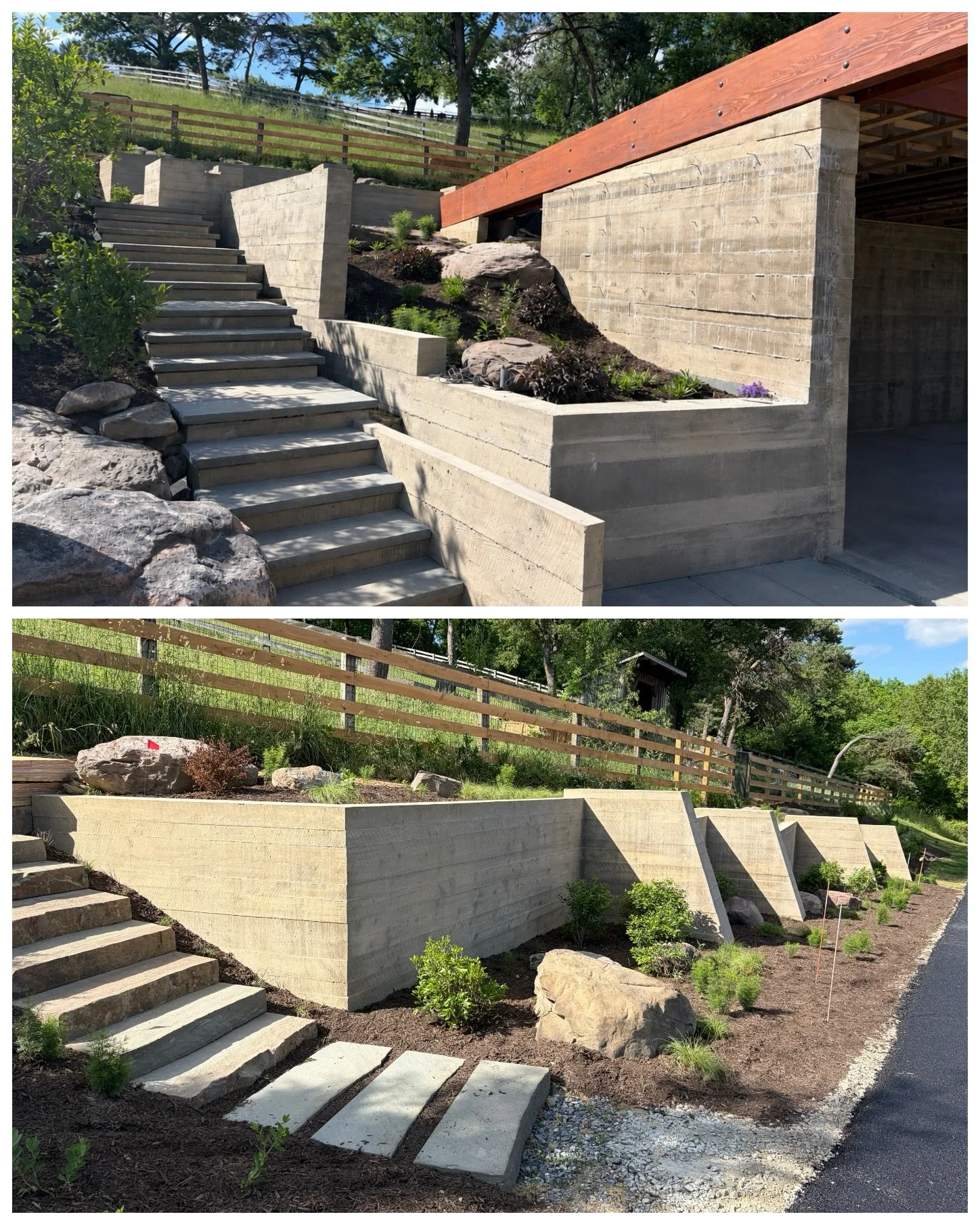 Board formed concrete pool house and landscaping walls along with an exposed aggregate runnel water feature.
.
.
.
.
.
#lancasterpa #customconcrete #architecturalconcrete #boardformedconcrete #poolhouse