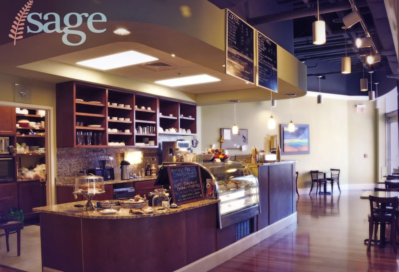 I usually don’t post anything work-related (unless it’s music), but since I’ve returned to the US I’ve been working at what’s called Sage Café. I’m not a barista mind you, I mainly help the manager doing odd and end jobs like designing menus, writing health newsletters, selling health supplements (soon starting an online store).
The café is also connected to a health clinic so it’s pretty interesting, I’ll be working on something and a physical therapist will walk by and straighten my back giving me tips on good posture. It’s pretty funny.
Another big plus is that I get free smoothies and Chai Latté’s (one of my favorite drinks) to my heart’s content. But don’t worry, I haven’t given up on music.