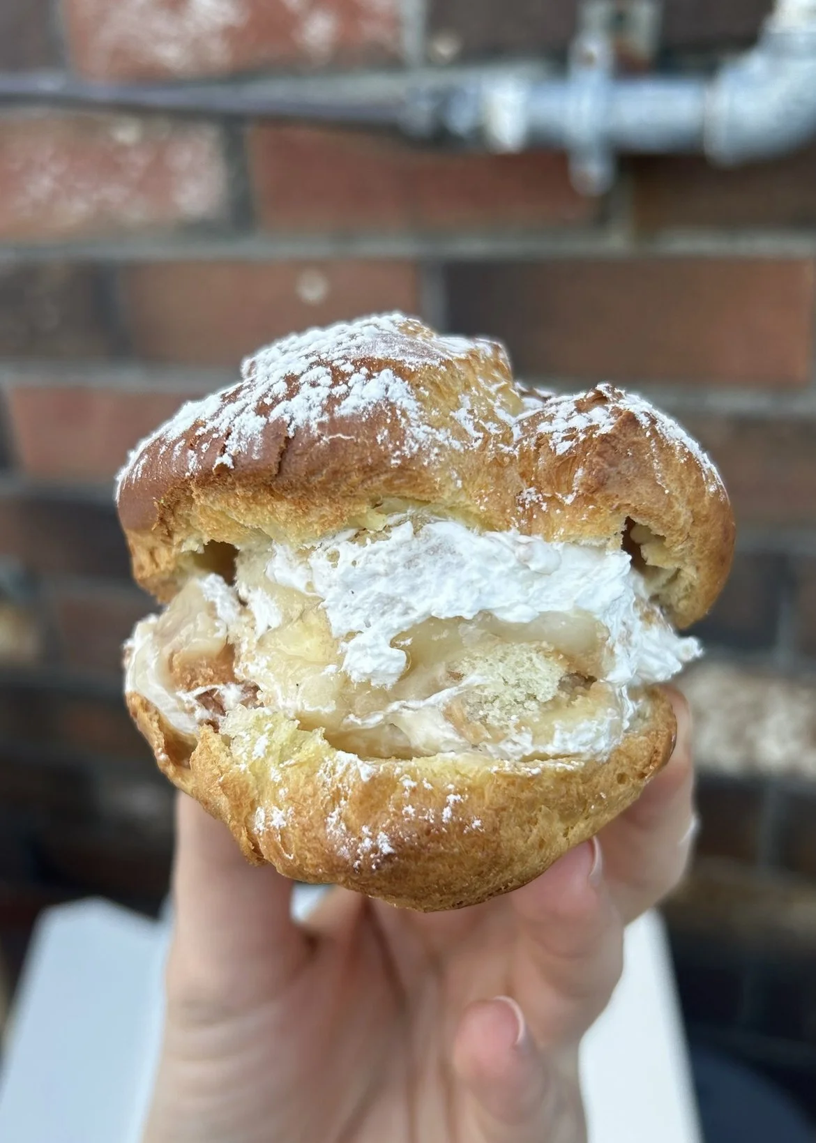 Large Banana Pudding Cream Puff!
